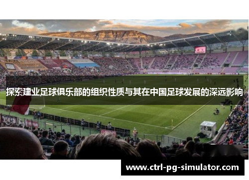 探索建业足球俱乐部的组织性质与其在中国足球发展的深远影响